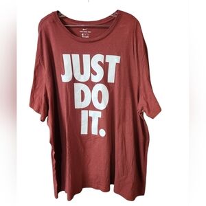 Nike Women's Maroon 'Just Do It' Tee 3XL